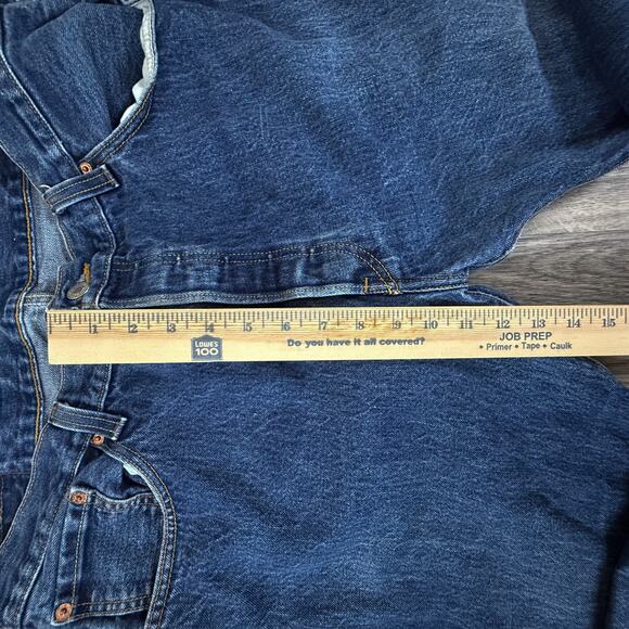 Levi’s 501 Straight Fit Jeans Blue Denim Button Fly 40x34 Made in Mexico - Picture 9 of 10